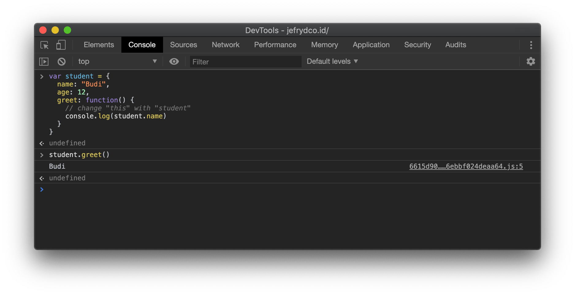 this Object Null Raise Error JavaScript