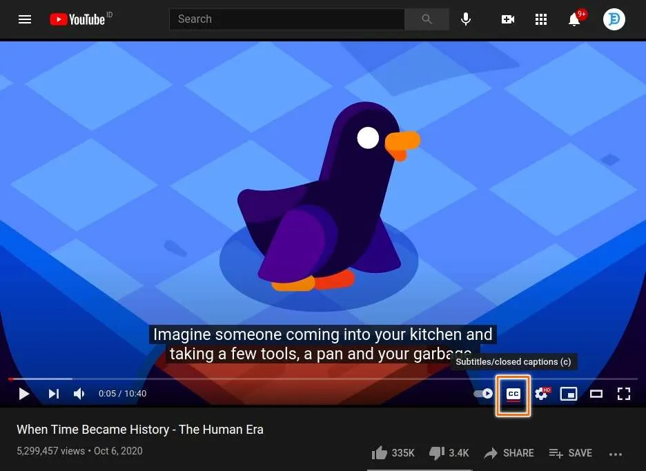 YouTube Closed Captions Activate